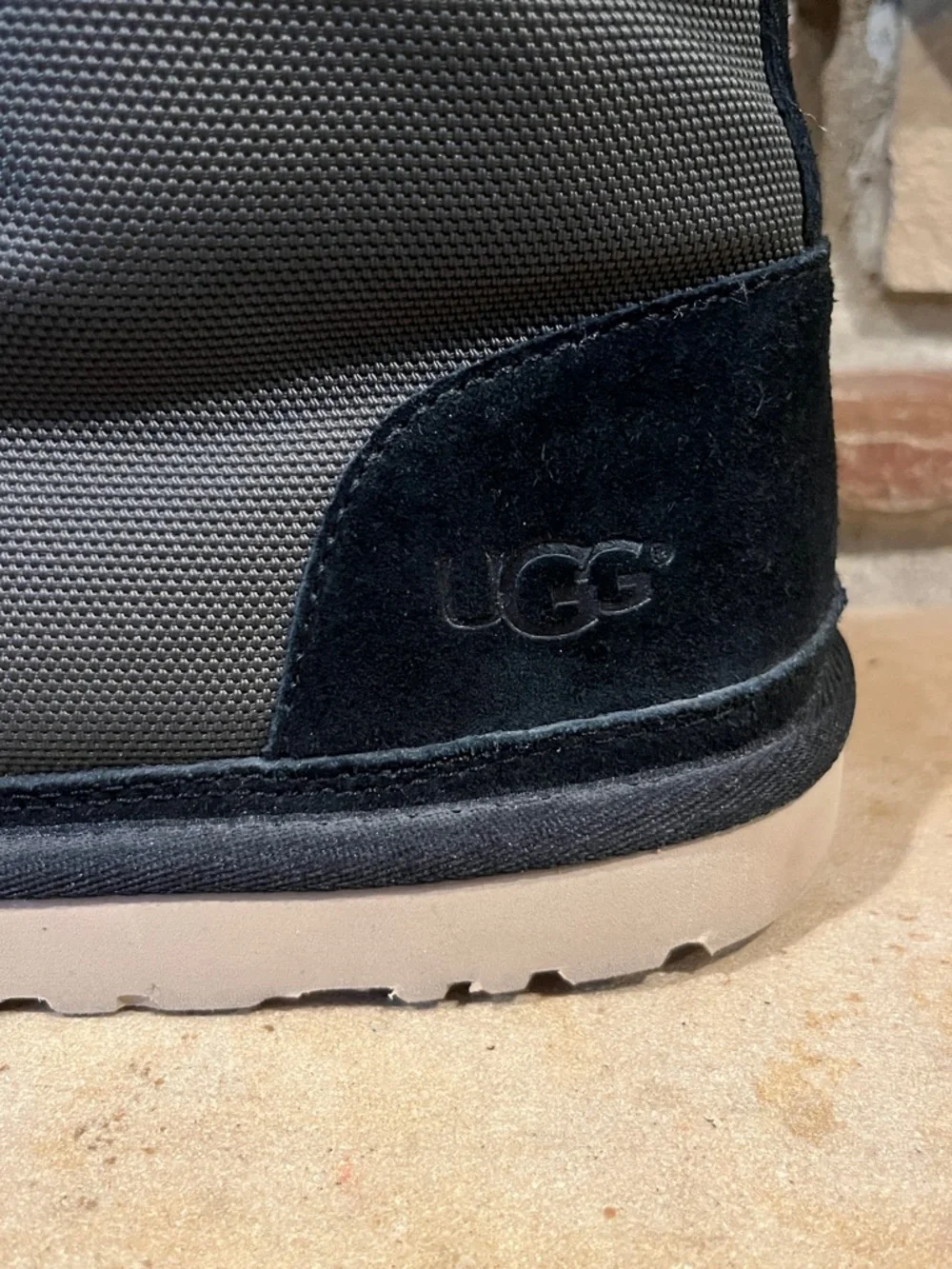 UGG Harkley Black Suede Sherpa-Lined Winter Boots